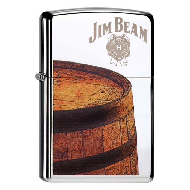 ヨーロッパ直輸入Zippo ジッポー ジムビーム 樽 ロゴ 酒 Jim Beam プリント加工 60000092