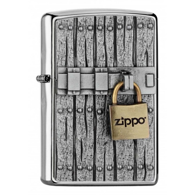 ヨーロッパ直輸入Zippo ジッポー 南京錠 Close Vintage エンブレム貼り 2005323