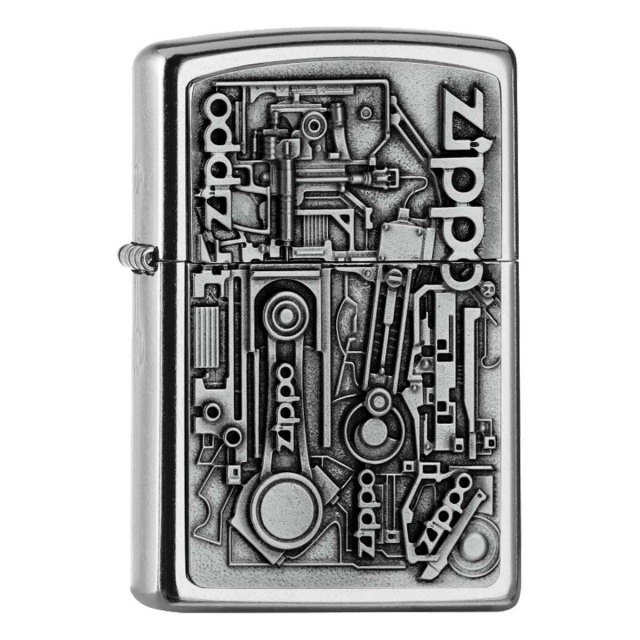 ヨーロッパ直輸入Zippo ジッポー モーターパーツ 部品 MOTOR PARTS Emblem 3D エンブレム貼り 2006539 メール便可