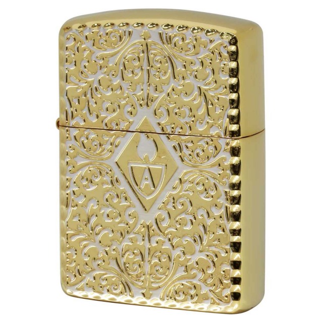 Zippo ジッポー アーマー アラベスク 唐草 コーナーリューター 両面加工 シルバー ゴールド ARMOR Arabesque 162 SG 1201S849