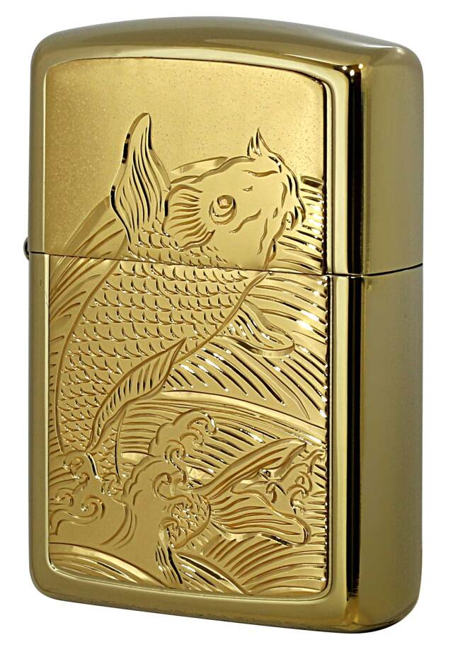 Zippo ジッポー ARMOR アーマー GOLD TITANIUM COATING BODY 鯉W