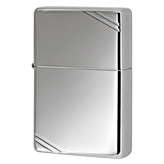 Zippo ジッポー 1937レプリカ 無地 シルバー 鏡面 フラットトップ ビンテージ ダイヤゴナルライン ハイポリッシュクローム High Polish Chrome Vintage No.260 メール便可
