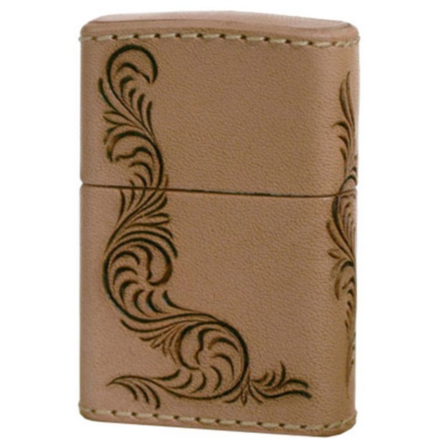 Zippo ジッポー 革巻き レザー ワークス カオス Leather Works CHAOS LWC Z 唐草 アラベスク