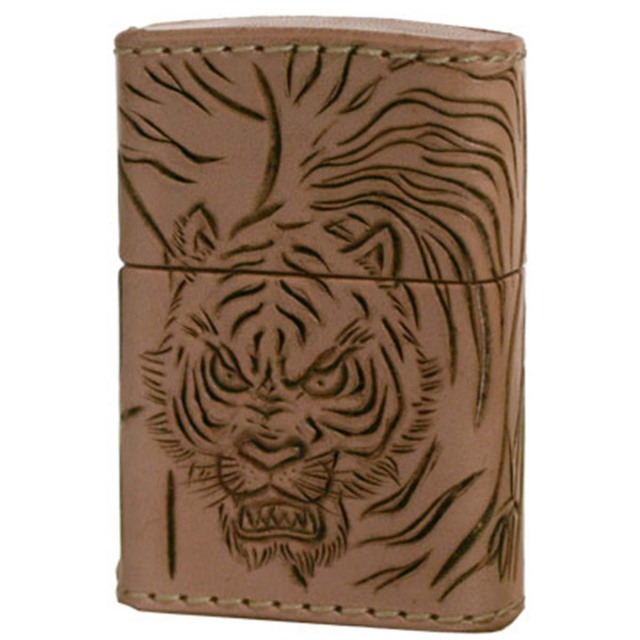 Zippo ジッポー 革巻き レザー ワークス カオス Leather Works CHAOS LWC Z 猛虎