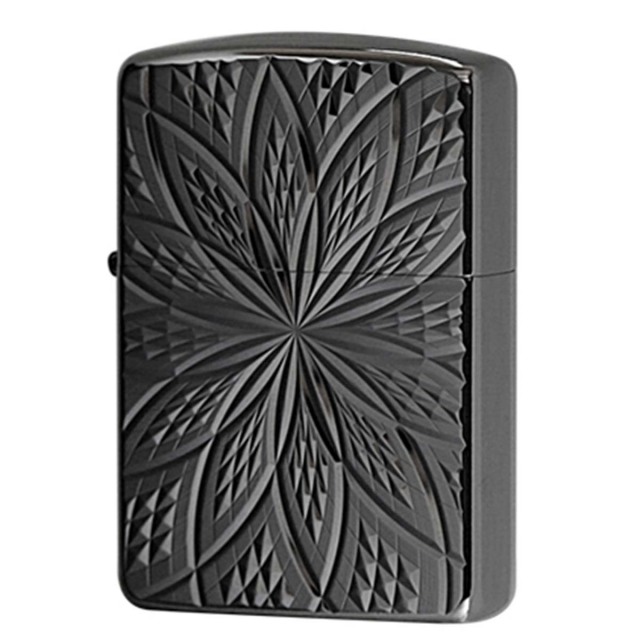 Zippo ジッポー アーマー ダイヤモンドカット ブラック 両面加工 ARMOR Diamond Cut BLOOM2 B