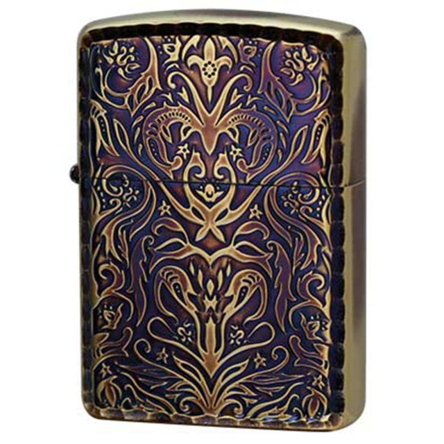 Zippo ジッポー アーマー 花柄 アンテーク ブラスいぶし ARMOR Antique Floral A