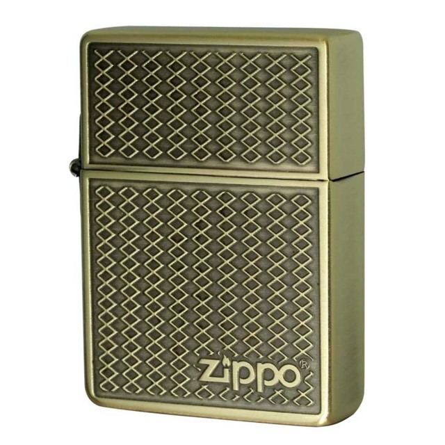 Zippo ジッポー 1935レプリカ グリルメッシュ アンティークブラス 両面加工 1935 Grill Mesh Antique Brass A