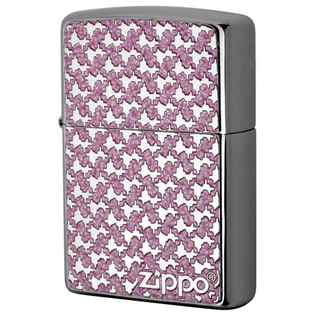 Zippo ジッポー パターン柄 ピンク ＃200 メタルプレート 両面加工 ニッケルメッキ 2MPP-Pattern PK メール便可