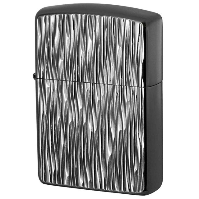 Zippo ジッポー アーマー ヒートヘイズ シルバー ブラック 両面加工 ARMOR Heat Haze Silver&Black B SB