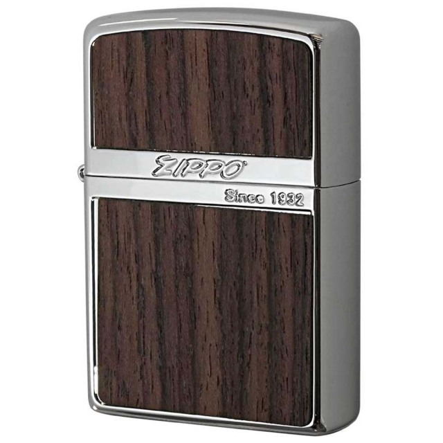 Zippo ジッポー ウッド 木目 木 ホワイトニッケル 両面加工 Wood Series White Nickel WN-Wood ライト ローズウッド
