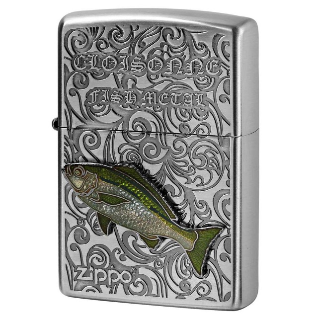 Zippo ジッポー イサキ ヴィンテージ 七宝メタル 海水魚 Vintage Cloisonne fish metal Salt Water Fish AN-イサキ