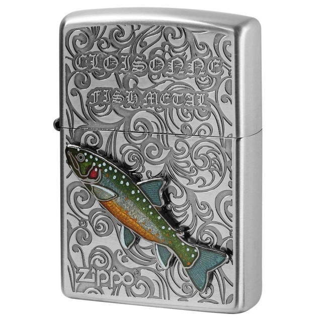 Zippo ジッポー イワナ ヴィンテージ 七宝メタル 淡水魚 Vintage Cloisonne fish metal Fresh Water Fish AN-イワナ