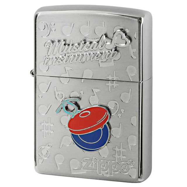 Zippo ジッポー カスタネット 楽器 メタル Musical instrumet White Nickel SATIN WNS-カスタネット