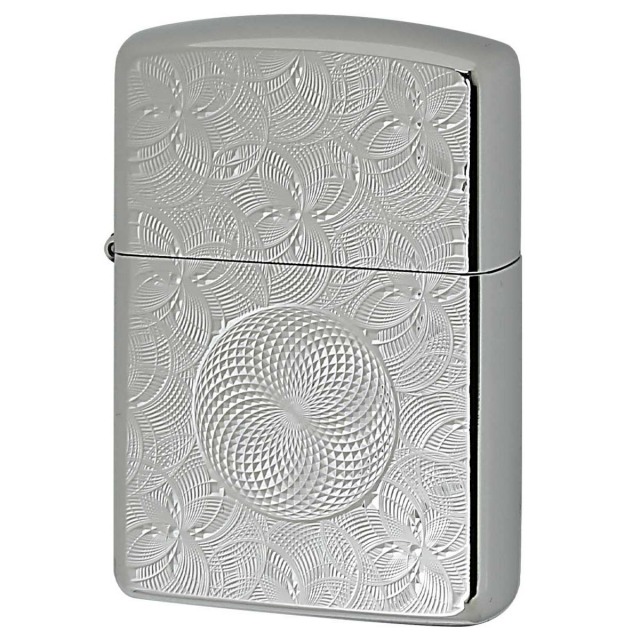 Zippo ジッポー アーマー グリッター 両面加工 ホワイトニッケル ARMOR GLITTER White Nickel