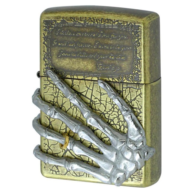 Zippo ジッポー エタニティリング メタル貼り アンティーク風 バレル加工 永遠の愛 ブラス Eternity Ring A Br Barrel