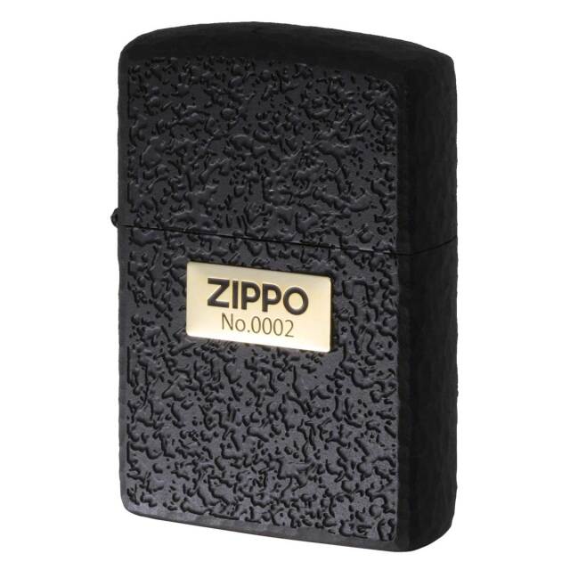 Zippo ジッポー ARMOR アーマー ZIPPO LOGO METAL ディープ ブラック ジッポ ロゴ メタル シリアル番号 ゴールドプレート M・3Side Leuter DB G