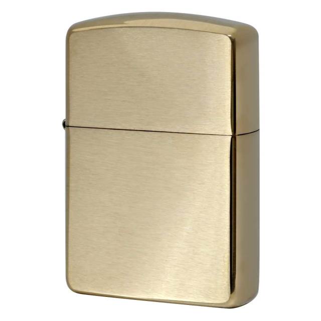 Zippo ジッポー アーマー 無地 真鍮無垢 ブラス つや消し ブラッシュドソリッドブラス ARMOR Brushed Solid Brass No.168 メール便可