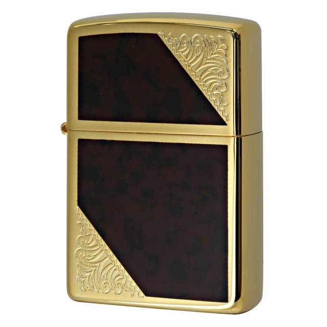 Zippo ジッポー ベネチアンデザイン アラベスク 唐草 両面加工 ブラウンマーブル Venetian Design 2GW-BM