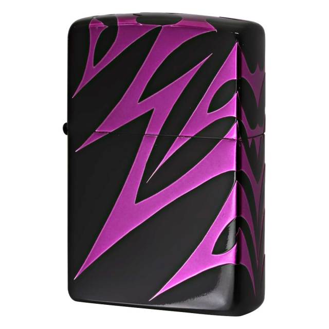 Zippo ジッポー トライバル柄 4面連続加工 ブラック ピンク Tribal #200Version 2BK-TRV6