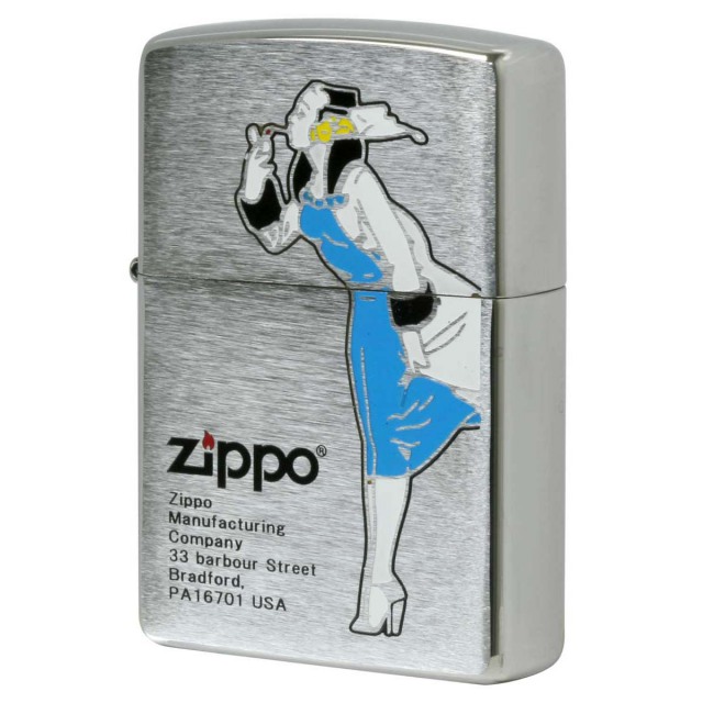 Zippo ジッポー ウインディ ウインドプルーフ レディ オールドデザイン ブルー WINDY DESIGN 200-WINDYBL メール便可