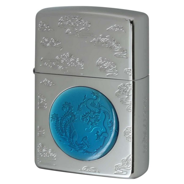 Zippo ジッポー 限定1,000個 アジア限定 旧正月 龍 ドラゴン 干支モデル THE YEAR OF DRAGON COLLECTIBLE MODEL 銀メッキ ブルーエポ CZA-3-27B