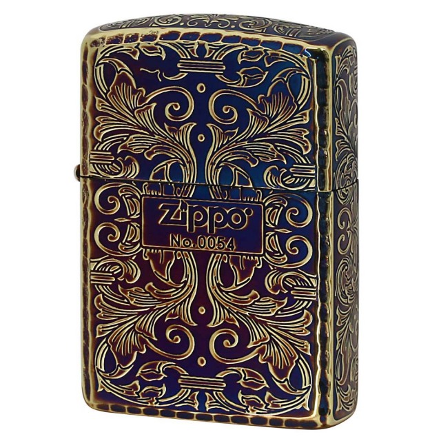 Zippo ジッポー アーマー 5面 アラベスク 唐草 コーナーリューター ジッポ ロゴ ゴールド ARMOR Arabesque シリアル番号 162GI-Z5KARART
