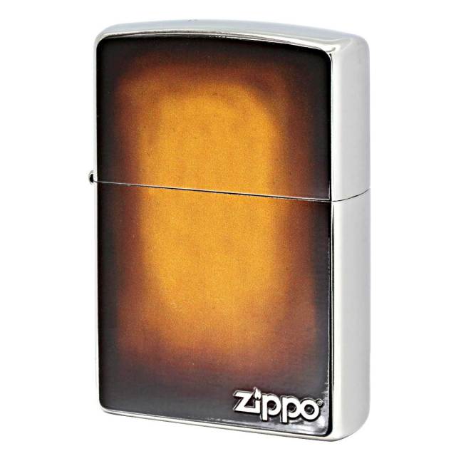 Zippo ジッポー サンバースト ジッポ ロゴ ZIPPO LOGO SUNBURST 裏面 ベタ塗り 200-SB メール便可