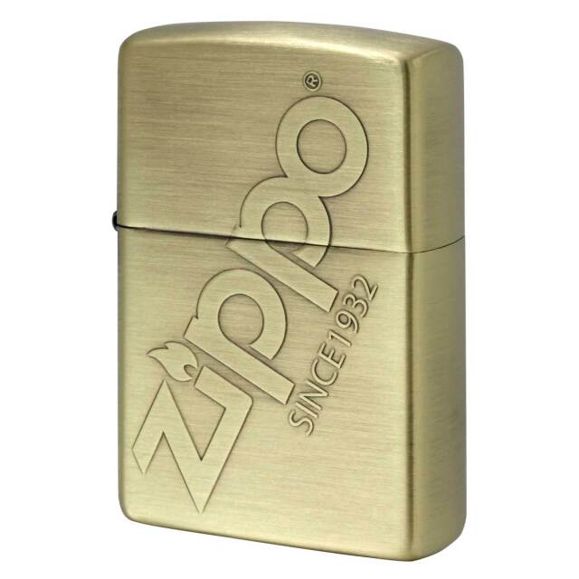 Zippo ジッポー ジッポ ロゴ ZIPPO LOGO 真鍮メッキ 古美仕上げ 205-Z メール便可