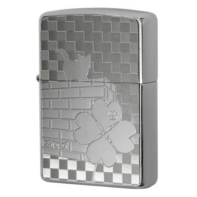 Zippo ジッポー ネコ 猫 Cat With 天道虫 #200 メタルプレート 2MP-天道虫 メール便可