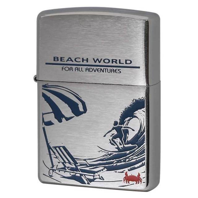 Zippo ジッポー サーフィン 趣味の世界 ホビー ワールド HOBBY WORLD アウトドア 200DC-BW メール便可
