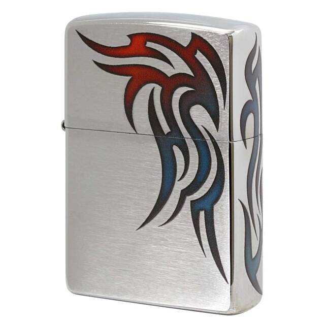Zippo ジッポー トライバル タトゥー 2面 カラー ワイルド TRIBAL TATTO  200TT-GC メール便可