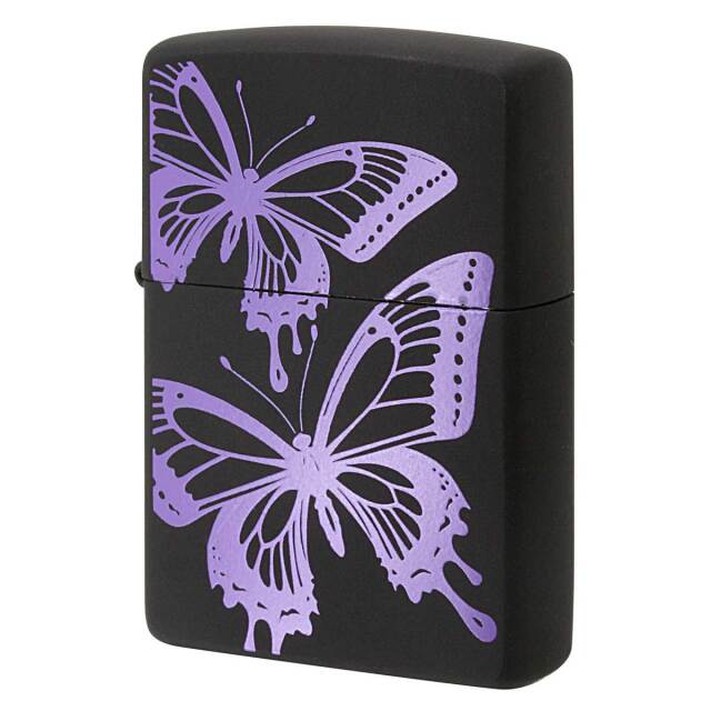 Zippo ジッポー 蝶々 バタフライ パープル Butterfly Series 2BTF-PURPLE メール便可