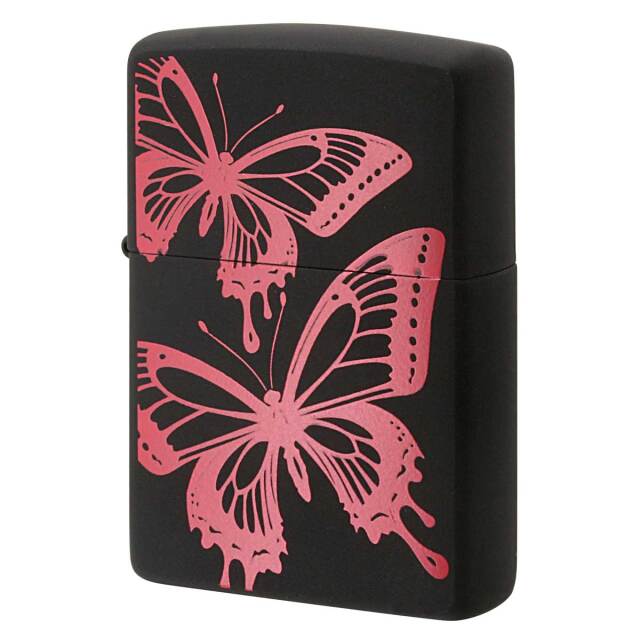 Zippo ジッポー 蝶々 バタフライ レッド Butterfly Series 2BTF-RDE メール便可