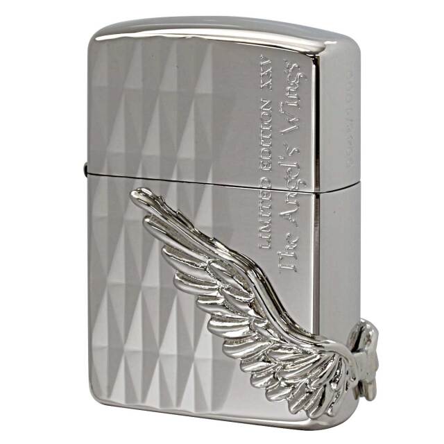 Zippo ジッポー 限定1,000個 2024-2025年モデル ARMOR アーマー エンジェルウィング メタル ダイヤシルバー PAW-2025DS