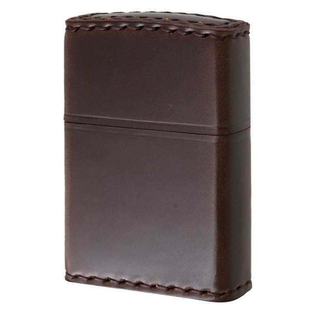 Zippo ジッポー 革巻き 本革 コードバン 馬 ホース 茶 ブラウン
