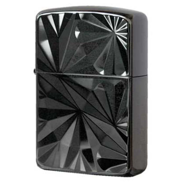 Zippo ジッポー アーマー シャイニーカット ブラックニッケル 両面加工 ARMOR SHINY CUT BNC