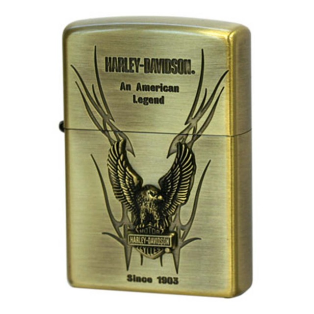 Zippo ジッポー ハーレーダビッドソン 日本限定モデル バイク 二輪 モーターサイクル  Harley Davidson ブラス古美 エスメタル オフィシャルライセンス品 HDP-12