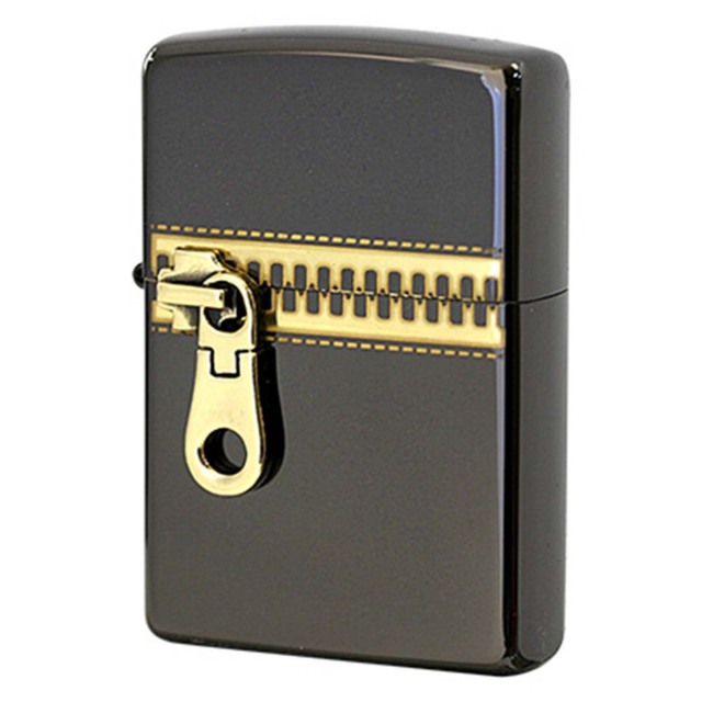 Zippo ジッポー ジッパー メタル 両面加工 ZIPPER ZIPPO ブラックイオンコーティング イオンブラック