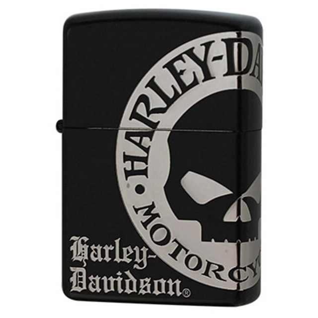 Zippo ジッポー ハーレーダビッドソン 日本限定モデル バイク 二輪 モーターサイクル  Harley Davidson ブラックイオンマット 3面連続加工 オフィシャルライセンス品 HDP-32