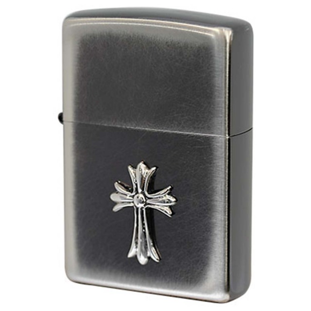 Zippo ジッポー クロス 十字架 Cross ユーズドメタル スピニングブラッシュ ニッケルメッキ NiB クロス