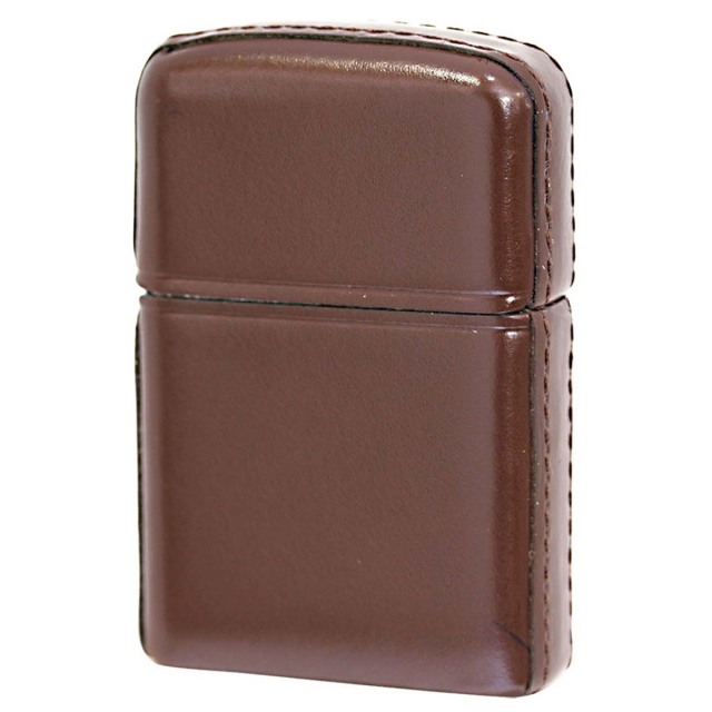 Zippo ジッポー 革巻き 本革 レザー 松坂牛 茶 ブラウン