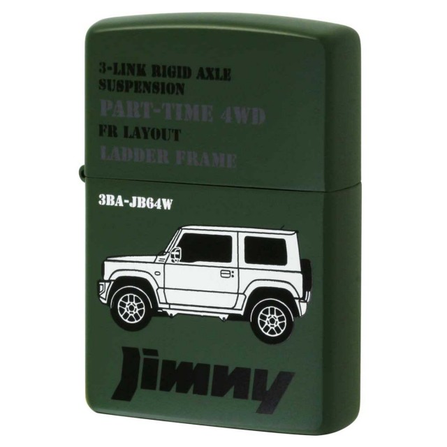 Zippo ジッポー スズキ ジムニー 自動車 SUZUKI JIMNY 3BA-JB64W オフィシャルライセンス品 マットグリーン