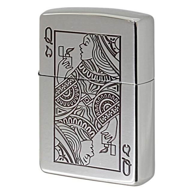 Zippo ジッポー トランプ柄 銀いぶし クイーン