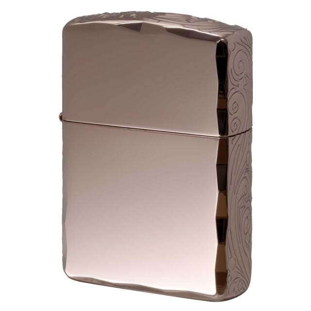 Zippo ジッポー ARMOR アーマー 3面 流水紋 コーナーシャインレイカット ピンクゴールド PG