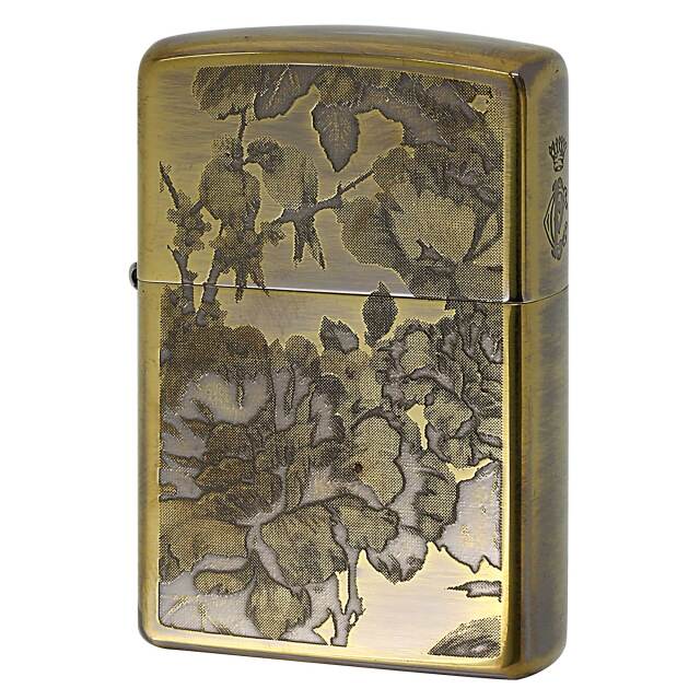 絶版/ヴィンテージ Zippo ジッポー 中古 2005年製造 ZIPPO Paul Smith Flower Design 両面 花柄 ブラス  [S]ほぼ新品同様