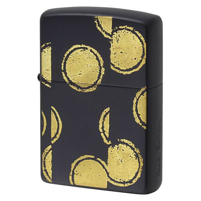 絶版/ヴィンテージ Zippo ジッポー 中古 2006年製造 ZIPPO Paul Smith 和柄 ブラック ゴールド  [S]ほぼ新品同様