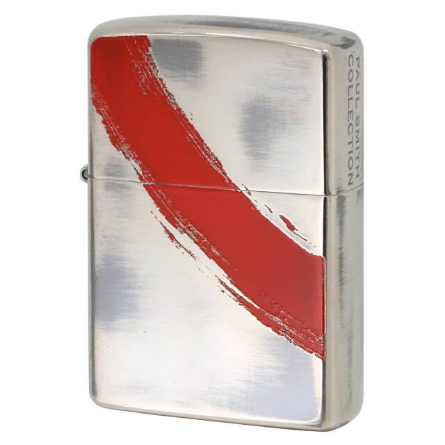 絶版/ヴィンテージ Zippo ジッポー 中古 2008年製造 ZIPPO Paul Smith Collection 筆線 レッド  [S]ほぼ新品同様