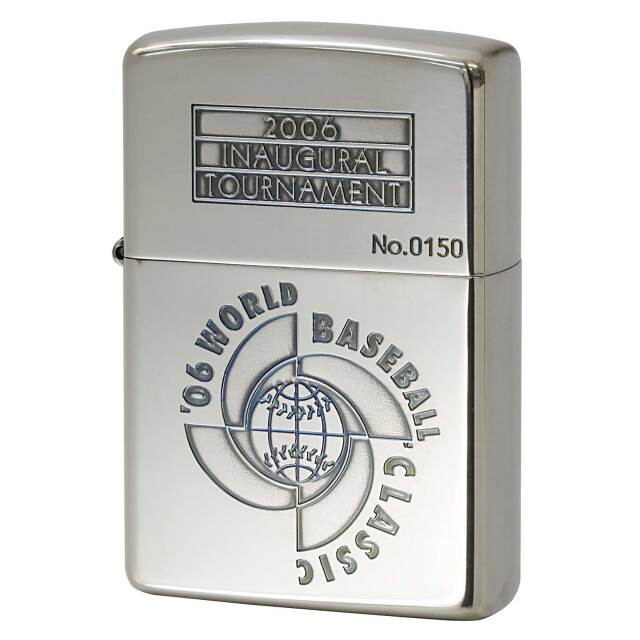 絶版/ヴィンテージ Zippo ジッポー 中古 2005年製造 ワールドベースボールクラッシック World Baseball Classic 2006 シリアル No.0150  [N]未使用・新品