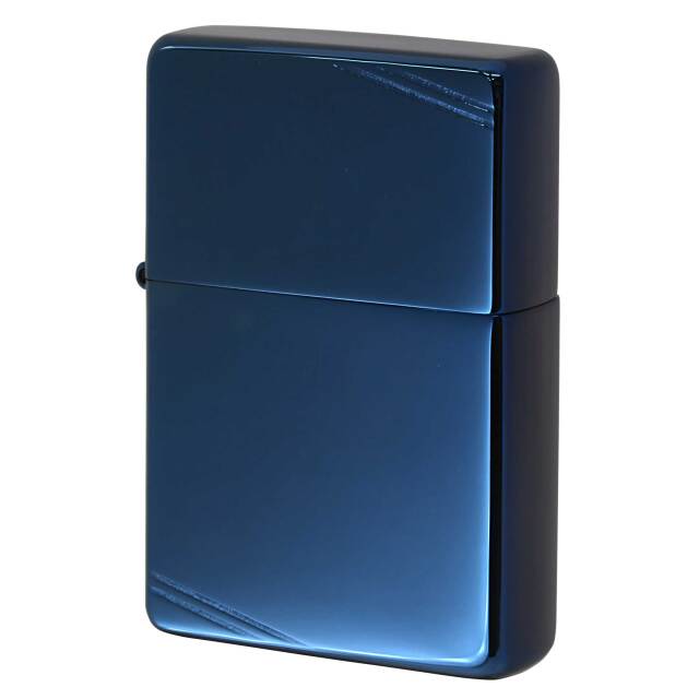絶版/ヴィンテージ Zippo ジッポー 中古 2003年製造 窒化チタンコーティング 青  [A]使用感少なく状態が良い