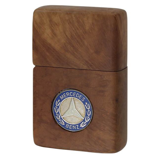 絶版/ヴィンテージ Zippo ジッポー 中古 製造年不明 メルセデスベンツ 木目調ジッポライター MERCEDES-BENZ  [B]使用感ありやや傷汚れあり